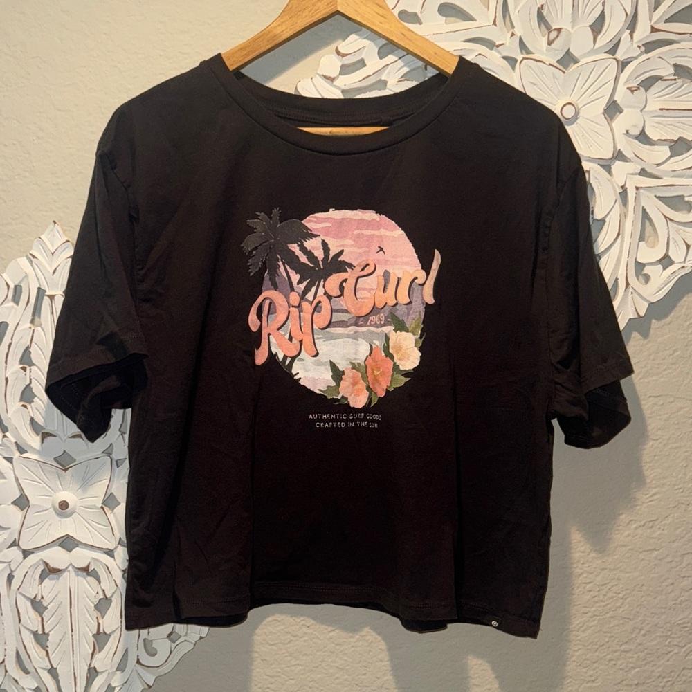 Rip Curl Black Crop Tee